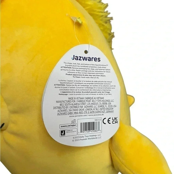 Squishmallows Peanuts Woodstock Yellow Bird Stuffed Animal Toy New - Picture 7 of 9
